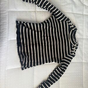 Zara stretchy stripped sweater with pearls